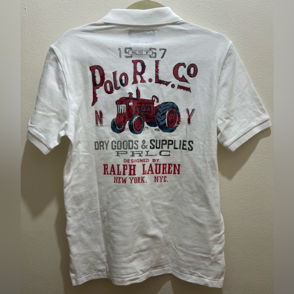 Ralph Lauren Cotton Mesh Graphic Polo Shirt.